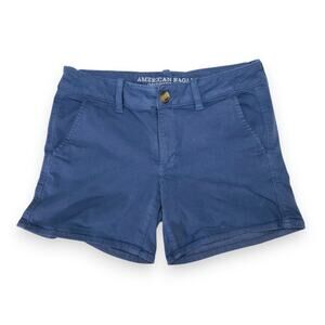 EUC American Eagle AEO Shorts Sz. 6 Mid Rise Super Stretch Twill Casual Summer‎